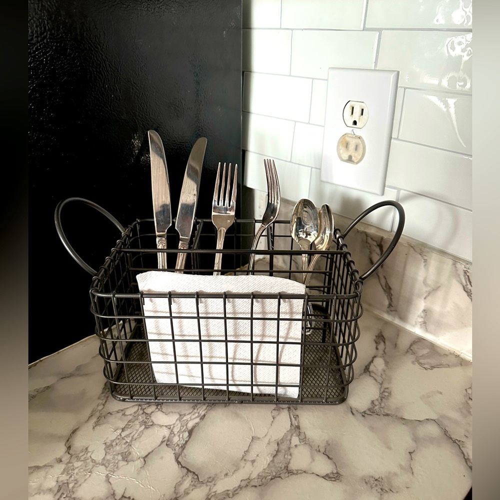 Utensil & napkin holder